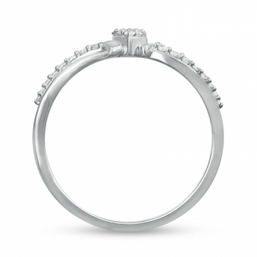 Женское кольцо из белого золота 585 пробы с бриллиантом