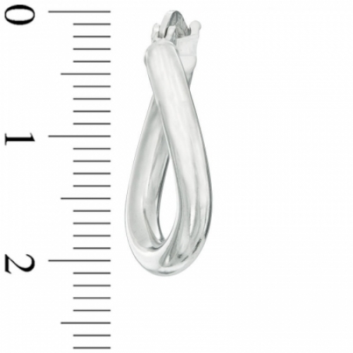 Серьги висячие из белого золота 585 пробы