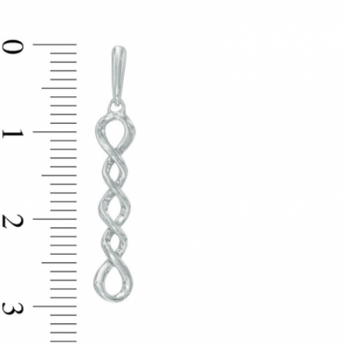 Серьги висячие из белого золота 585 пробы
