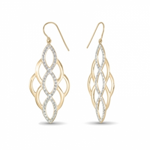 Серьги из серебра 925 пробы с бриллиантом