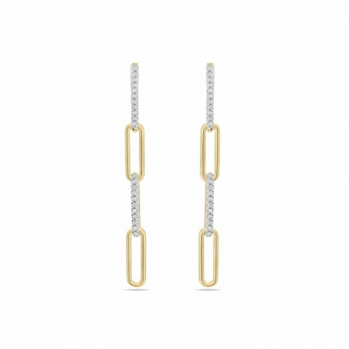 Серьги из серебра 925 пробы с бриллиантом