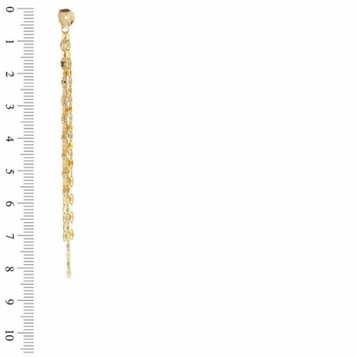 Серьги висячие из желтого золота 585 пробы