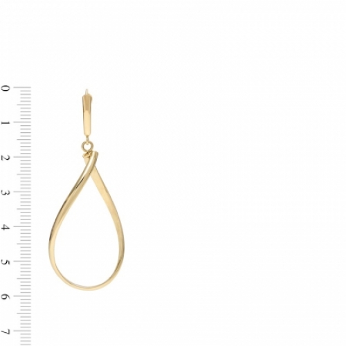 Серьги висячие из желтого золота 585 пробы