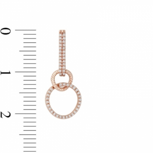 Серьги из серебра 925 пробы с бриллиантом