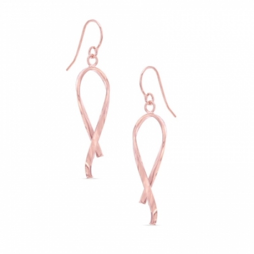 Серьги висячие из красного золота 585 пробы