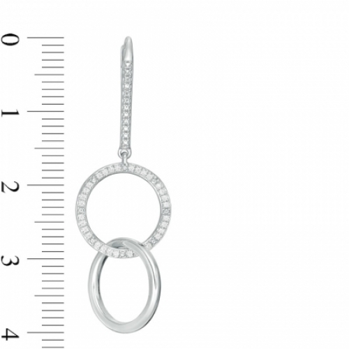 Серьги из серебра с бриллиантом