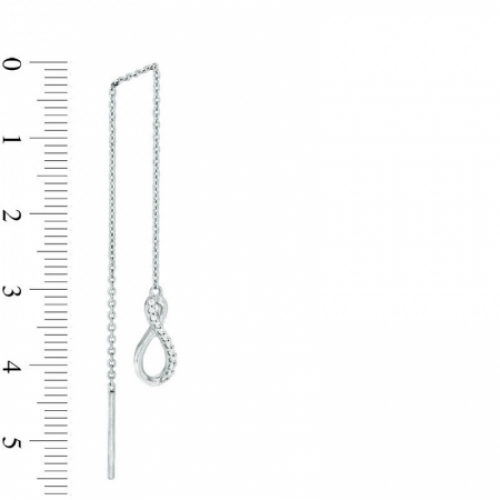 Серьги из серебра с бриллиантом