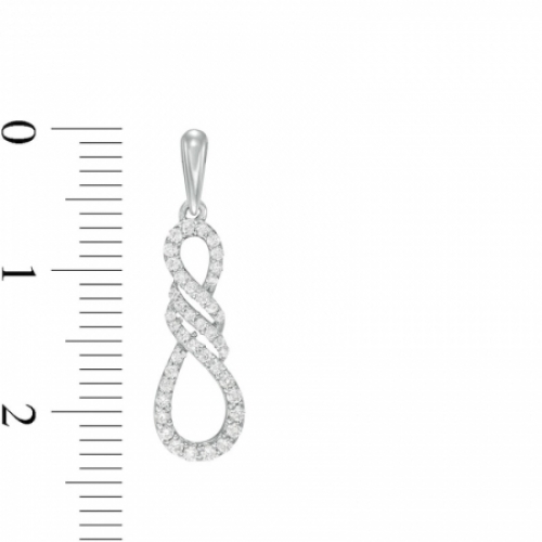 Серьги из серебра с бриллиантом