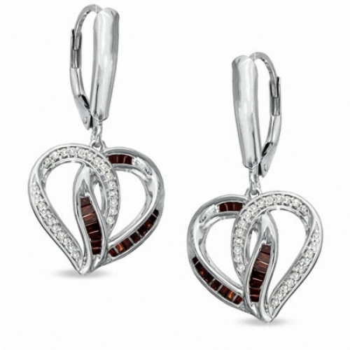 Серьги из серебра с бриллиантом
