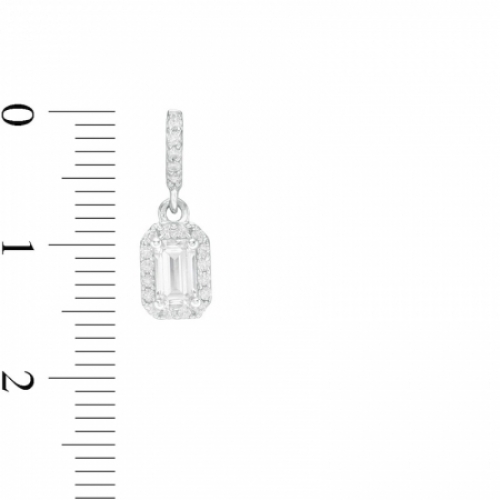 Серьги из белого золота 585 пробы с бриллиантом