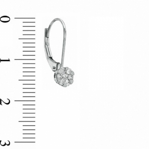 Серьги из белого золота 585 пробы с бриллиантом