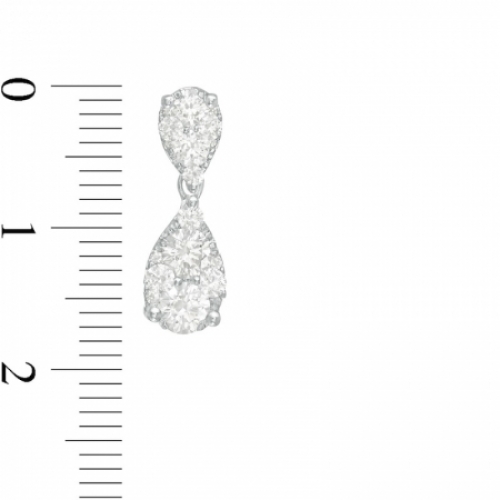 Серьги из белого золота 585 пробы с бриллиантом