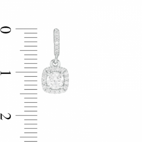 Серьги из белого золота 585 пробы с бриллиантом
