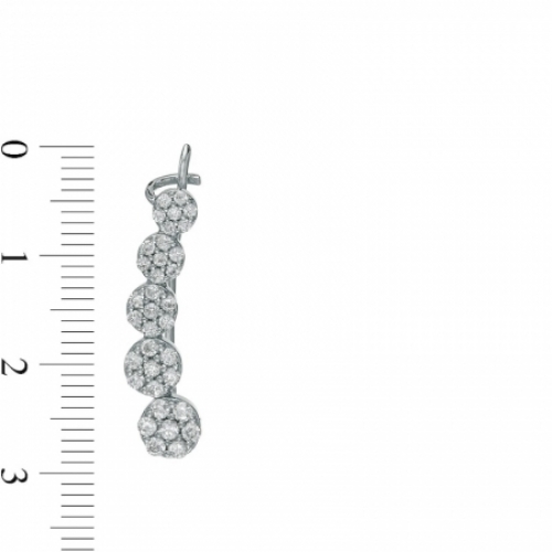 Серьги из белого золота 585 пробы с бриллиантом