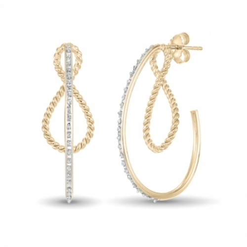 Серьги из серебра 925 пробы с бриллиантом