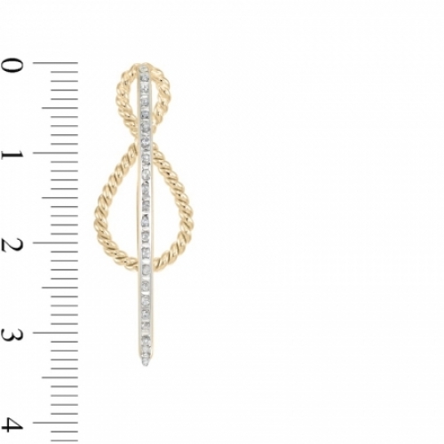 Серьги из серебра 925 пробы с бриллиантом