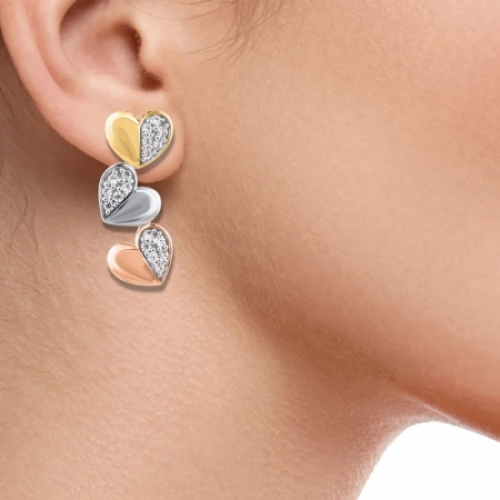 Серьги из золота 585 пробы с бриллиантом