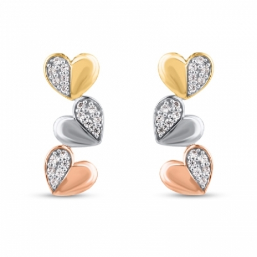 Серьги из золота 585 пробы с бриллиантом