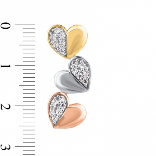 Серьги из золота 585 пробы с бриллиантом