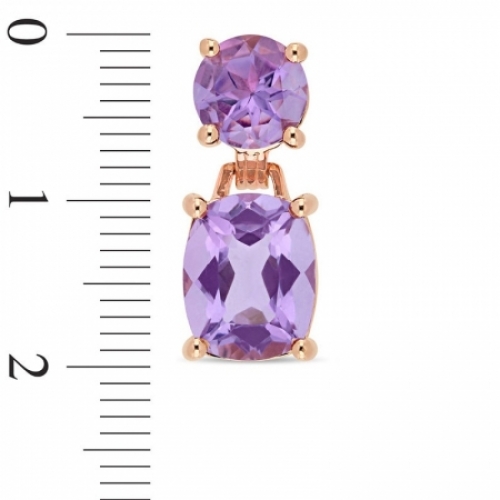 Серьги из серебра 925 пробы с аметистом