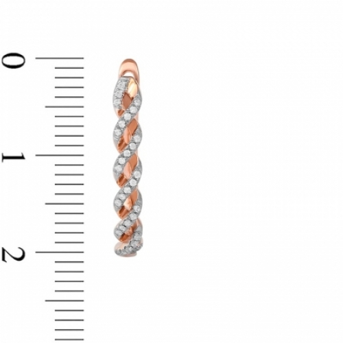 Серьги из серебра 925 пробы с бриллиантом