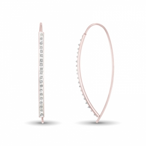 Серьги из серебра 925 пробы с бриллиантом