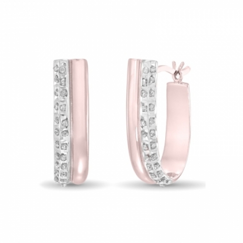 Серьги из серебра 925 пробы с бриллиантом
