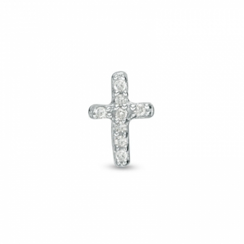 Серьги из серебра с бриллиантом