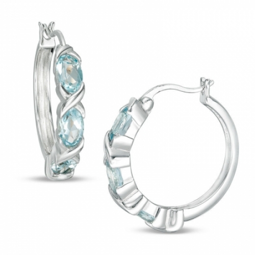 Серьги из серебра с топазом