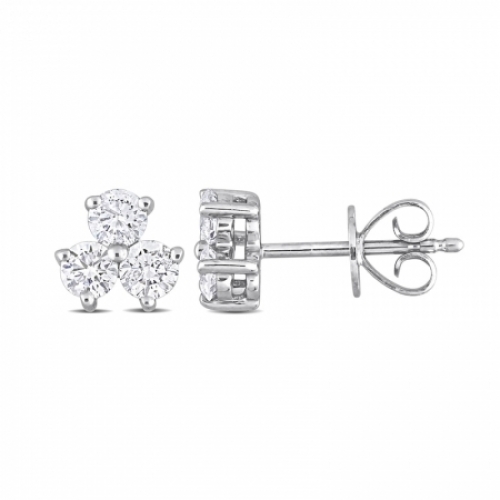 Серьги из платины с бриллиантом