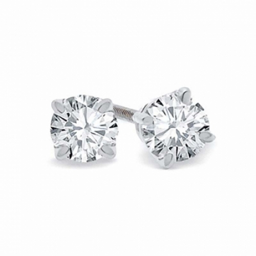 Серьги из платины с бриллиантом