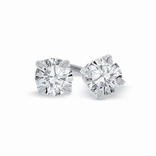 Серьги из платины с бриллиантом