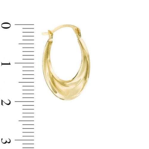 Серьги конго из желтого золота 585 пробы