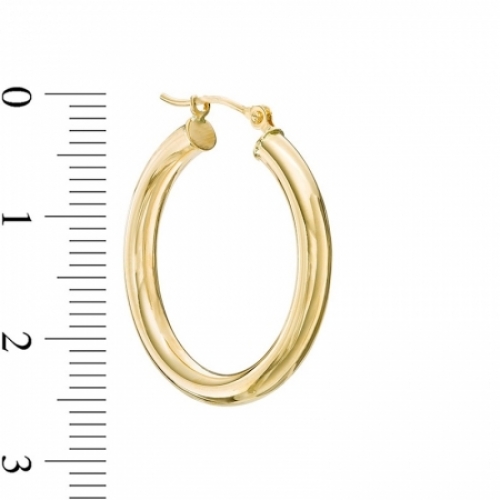 Серьги конго из желтого золота 585 пробы