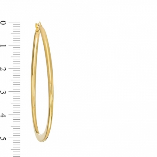 Серьги конго из желтого золота 585 пробы
