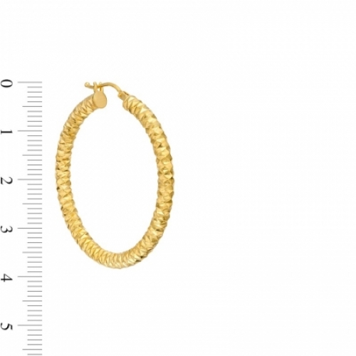 Серьги конго из желтого золота 585 пробы