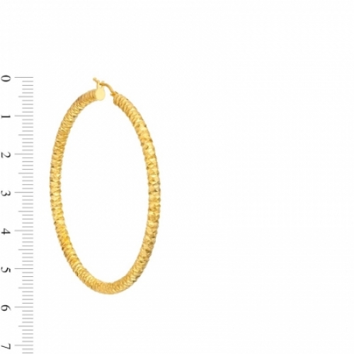 Серьги конго из желтого золота 585 пробы