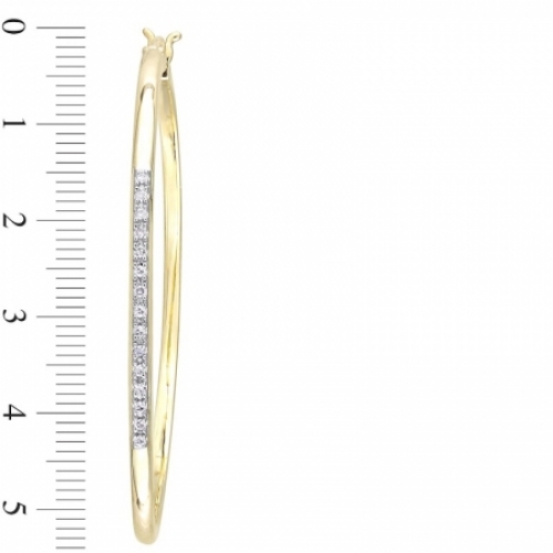 Серьги из серебра 925 пробы с бриллиантом