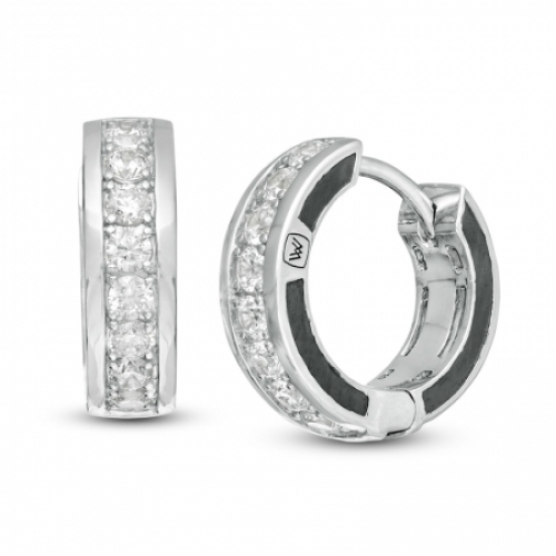 Серьги из серебра 925 пробы с бриллиантом