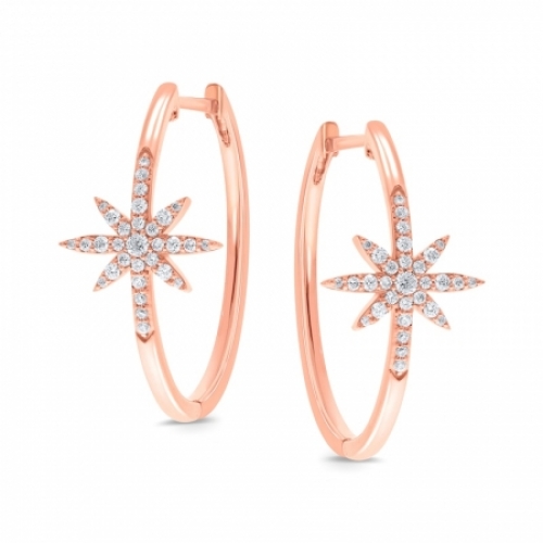 Серьги из серебра 925 пробы с бриллиантом