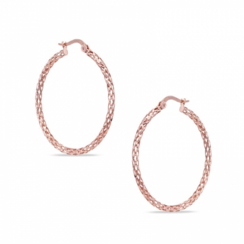Серьги конго из красного золота 585 пробы