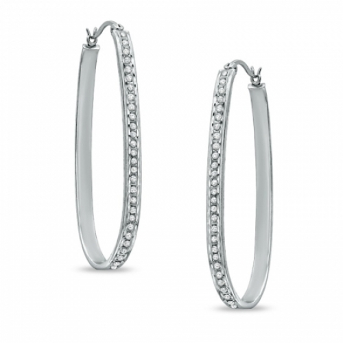 Серьги из серебра с бриллиантом