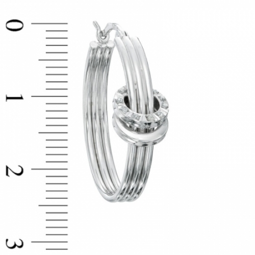 Серьги из серебра с бриллиантом