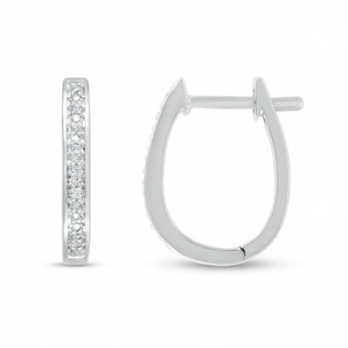 Серьги из серебра с бриллиантом