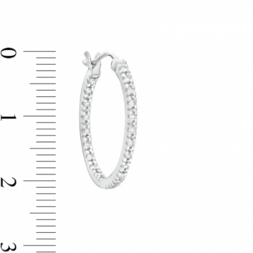 Серьги из серебра с бриллиантом