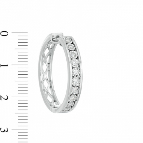 Серьги из серебра с бриллиантом