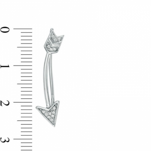 Серьги из серебра с бриллиантом