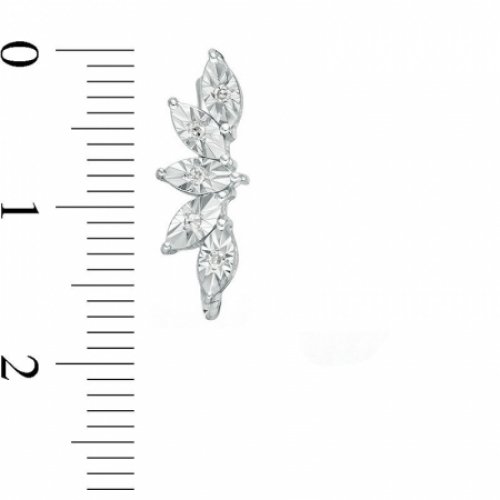 Серьги из серебра с бриллиантом