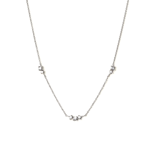 Ожерелье из серебра с белым сапфиром