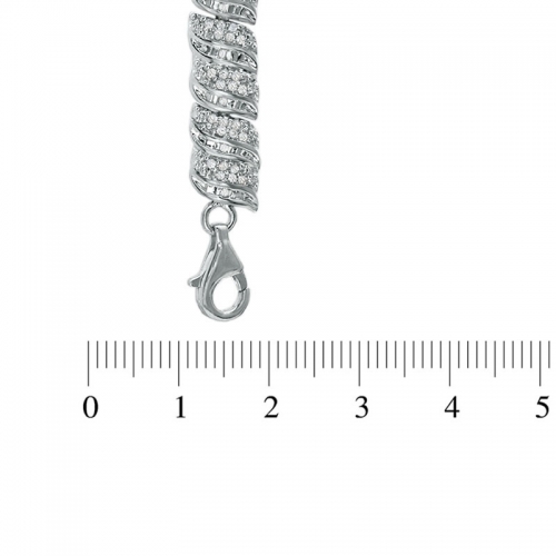 Браслет из серебра с бриллиантами